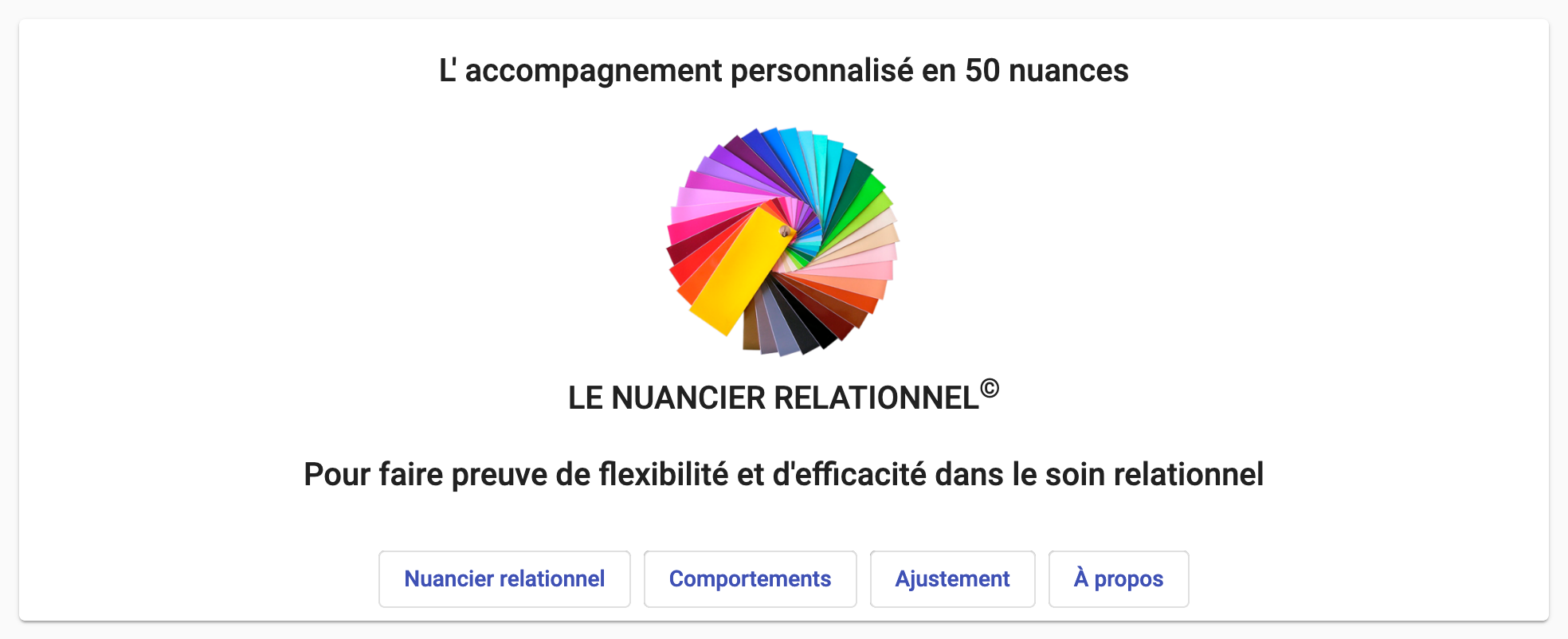 capture d’écran du site nuancier relationnel